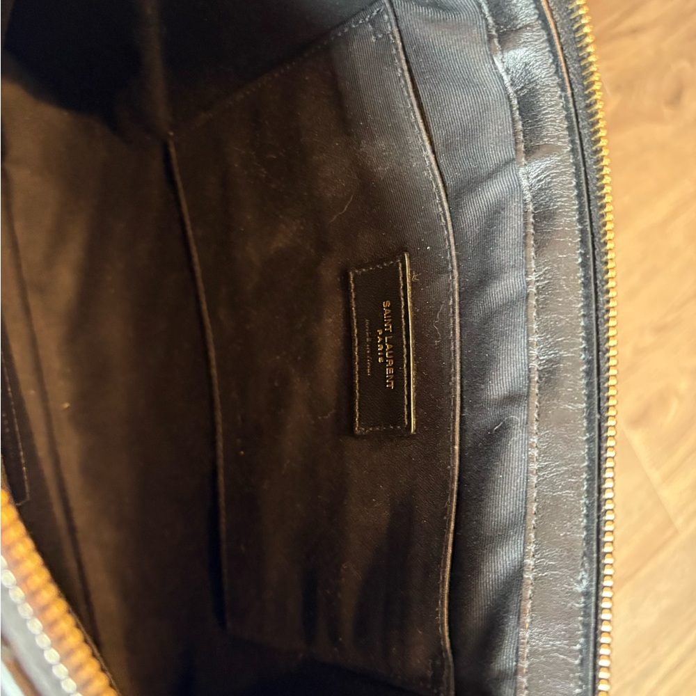 Yves Saint Laurent Black and Gold Clutch - Picture 8 of 13